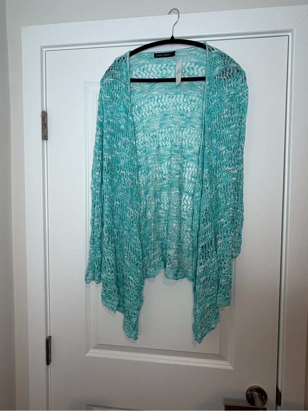 Cable & Gauge Open Weave Aqua/Turquoise Cardigan